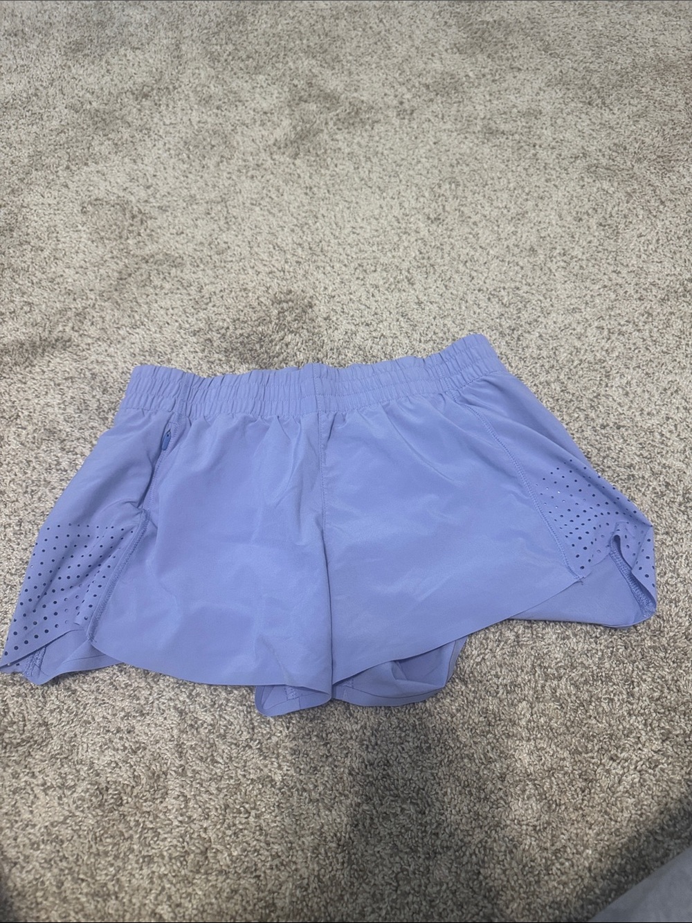 Athleta Perforated Lavender Athletic Shorts